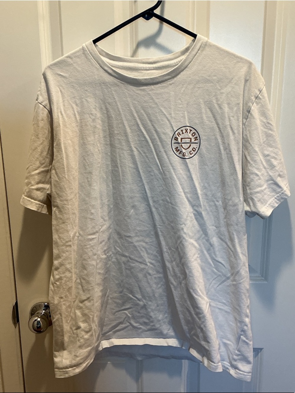 Brixton White Short Sleeve Tee with Small Chest Logo
